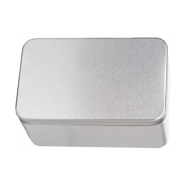 Rektangulær metallboks - Blikk - 13 x 8 x 6 cm
