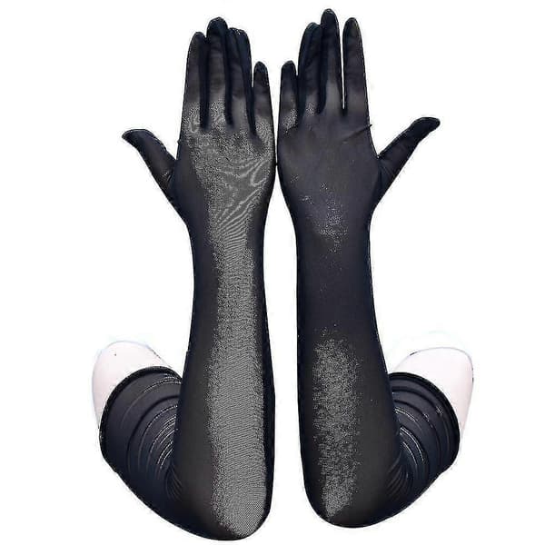 Mesh Handskar 1 Par Eleganta Svarta Mesh Handskar För Kvinnor - Andningsbara Och Förlängda För Komfort Och Stil