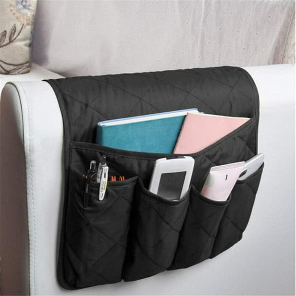 Armlene Organizer Lomme Sklisikker for Sofa, Oppbevaringsveske, Bøker,