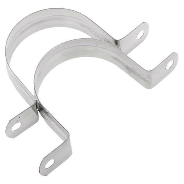 4 U-formede rørklemmer i rustfrit stål, halvrør til rørfittings rørklemme -80mm