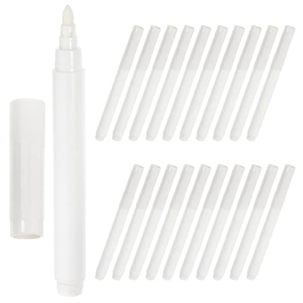 20 Pcs Practical White Chalk Markers Portable Writing Chalk Pens Comfortable Grip Liquid Chalk Pens