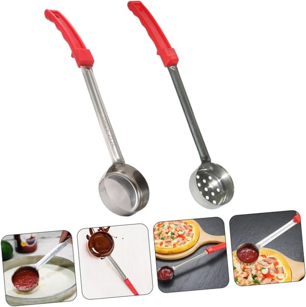 2-pak Pizzasauce Øse Rustfrit Stål Portionsske