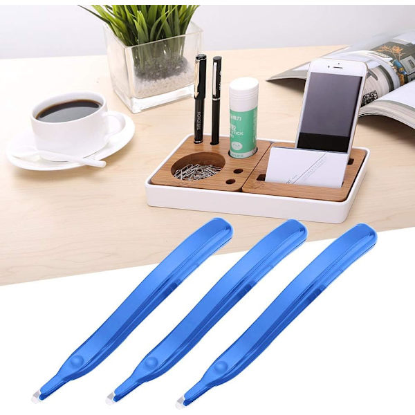 Staple Remover, Professional Magnetic Easy Staple Remover Tool, 3-pack Blue