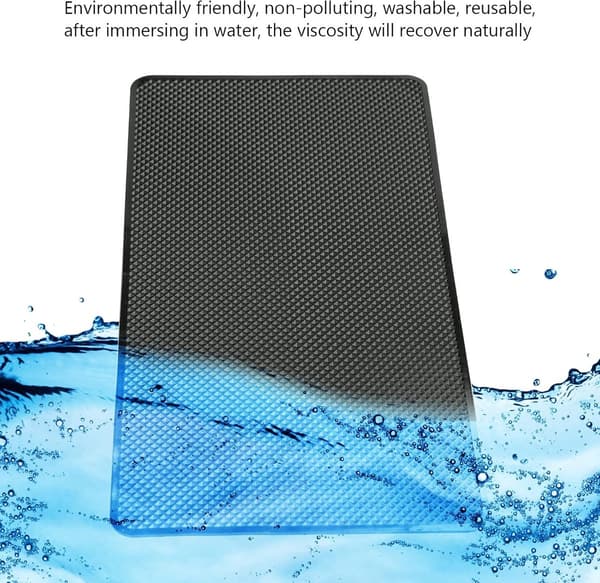 2 stk. 27 x 15 cm sklisikre matter til bilens dashbord, sklisikker matte til dashbordet