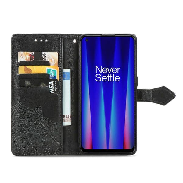 For OnePlus Nord CE 2 5G Mandala Flower Embossed Leather Phone Case [DB]