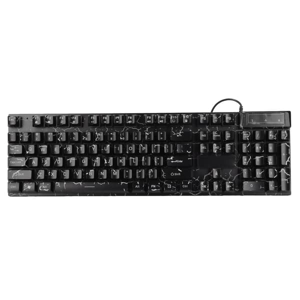 Wired Mechanical Gaming Keyboard 104 Keys Colorful Light Suspended Keycaps Comfortable Touch USB Mechanical Keyboard
