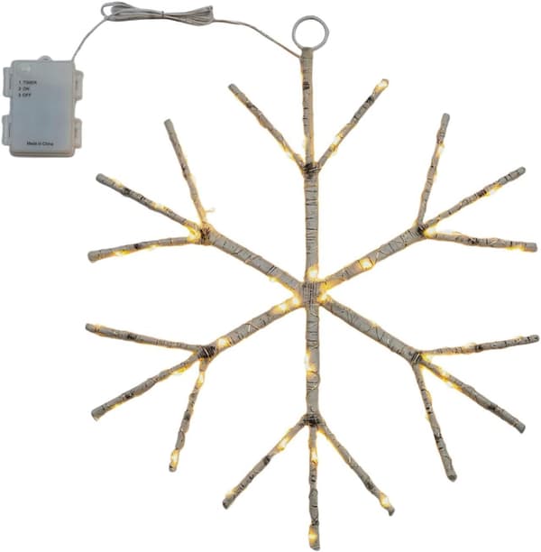snøfnugglys til vindu, jul, ornament, , -