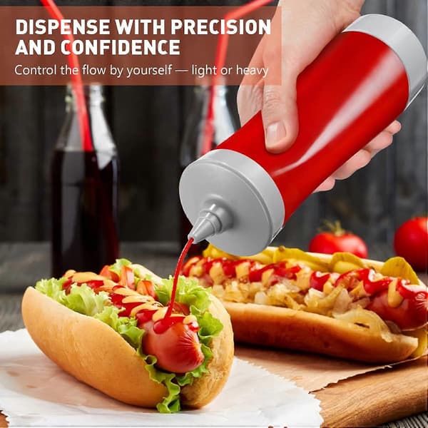 3 Pcs Squeeze Bottle, Sauce Dispenser, BBQ Accessories for Ketchup Mustard Jam