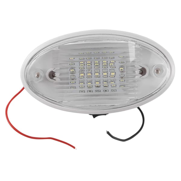 12V LED-lampa med strömbrytare för husvagn, husbil, båtmarkis, vit