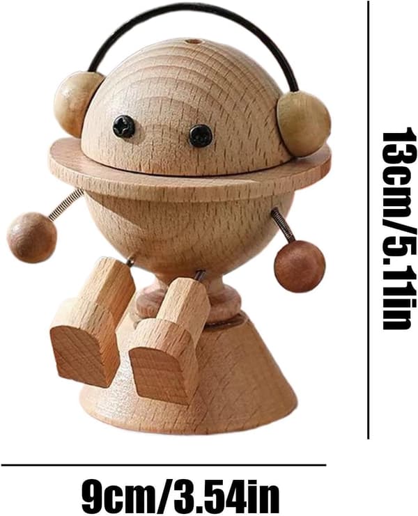 Bilduftdiffuser planet-robotform treolje-duft påfyllbar luftfrisker naturlig tre 1 stk (1-pakning) Naturholz 1 stück (1er Pack)