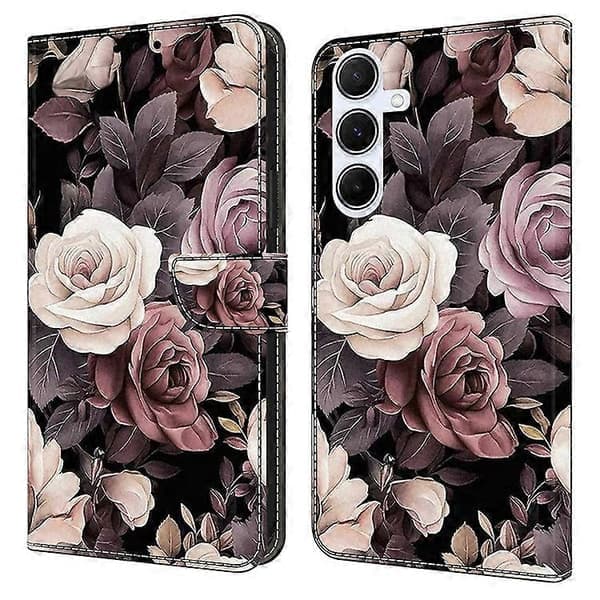 Kompatibelt etui til Samsung Galaxy A16 5G / 4G PU-læder pung etui med stativ Rosa