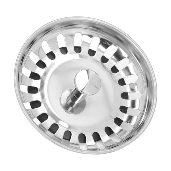 Sink Basket Strainer Replacement Thickened Stainless Steel Sink Strainer with Bottom Plug for Home