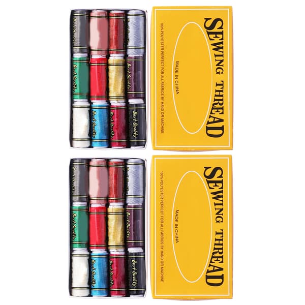 Sewing Thread 12 Colors DIY Sewing Art Strong Durable Boxed Sewing Machine Thread