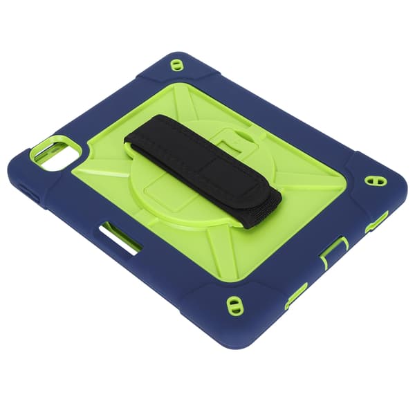360 Degree Rotating Stand Tablet Protective Case Hand Shoulder Strap for Ipad Air4 10.9 Dark Blue