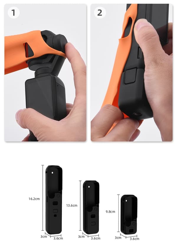 Silikonskyddsfodral för DJI Osmo Pocket 3 9,8x3,6x3 cm