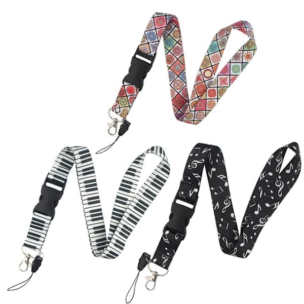 3-pack kamerahalsband avtagbara olika mobiltelefonremmar