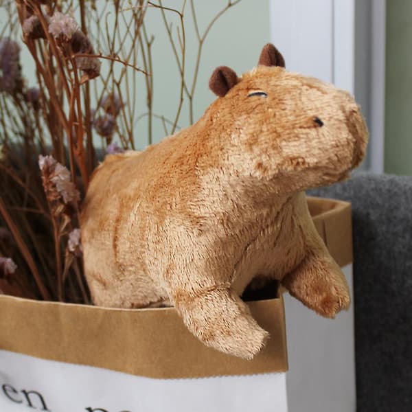 Docka Capybara Simulering Capybara Plyslegetøj Dyr Capybara Dukker Børnegave (30cm 150g, pink)