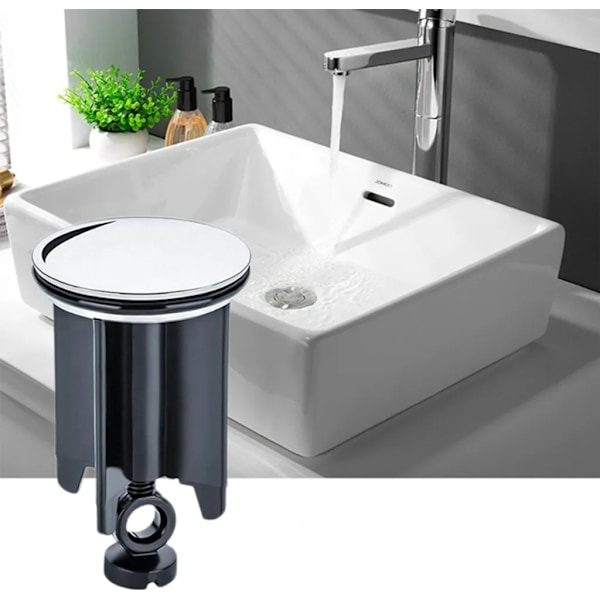 2 stk vaskepropp, kjøkkenvaskplugg, avløpsplugg, servantplugg, badekarpropp Ø40mm