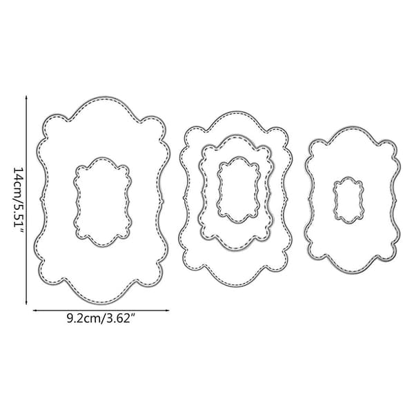 Ramverk Metall Stansmallar Schablon DIY Scrapbook Album Papperskort Mall Form