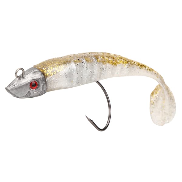2 Pieces PVC Jighead Hook Winter Ice Fishing Lure Artificial Soft Simulation Bait Tool Accessory 2#