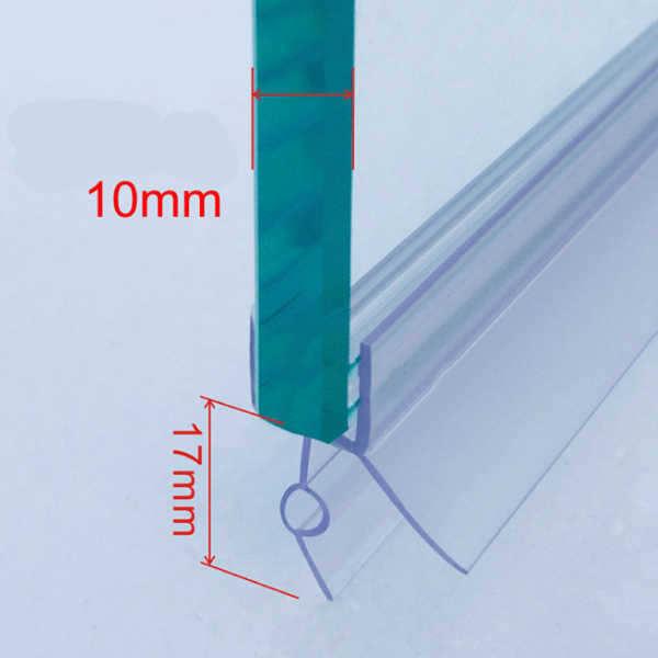 Dusjlist Tetningslist for Dusjdører Passer til 10 mm glass