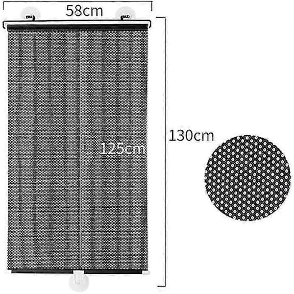 Universal Suction Cup Roller Blind Sunshade Blackout Blind Without Nails Various Sizes 58x125cm (22.8x49.2in)