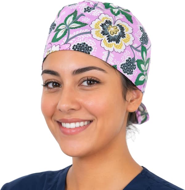 Unisex Scrub Cap Bomull Sykepleierhatt Kvinner Menn Lilla - Lilac