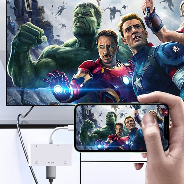 HDMI OTG-sovitin, HDMI USB-keskitin, Lightning–HDMI Digital AV 6-in-1
