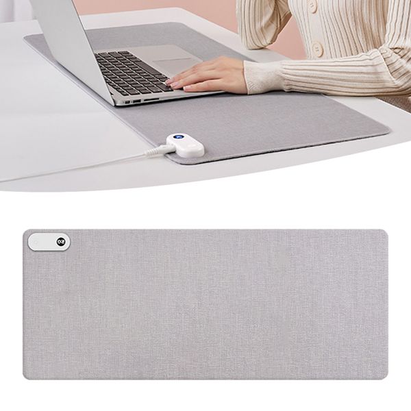80*33cm Heating Desk Pads for Mouse Fast Heating Waterproof Mouse Pad for Home Study Office Grey Grey