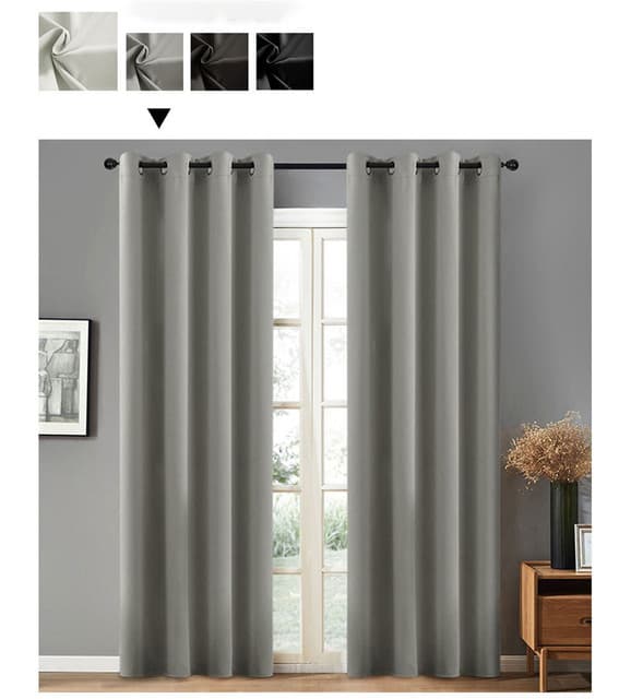 2-pack Gardiner med öljetter, mörkläggande, 132cm*213cm 132cm*213cm