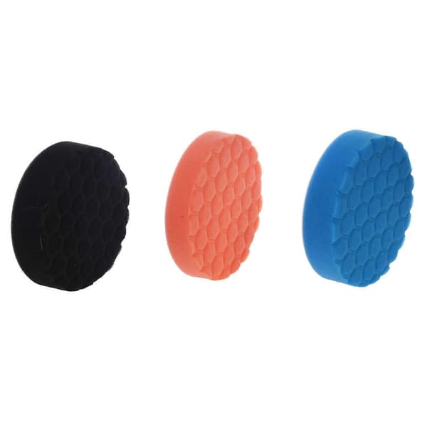 3x Hex-Logic Buff Buffer Poleringspute Kit For Bil Poleringsmaskin 5 tommer