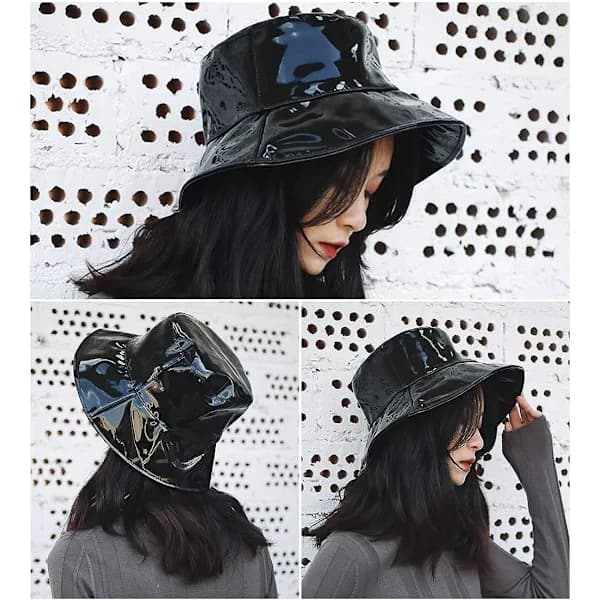 Women's Rain Hats Waterproof Wide Brim Rain Hat Bucket Hat