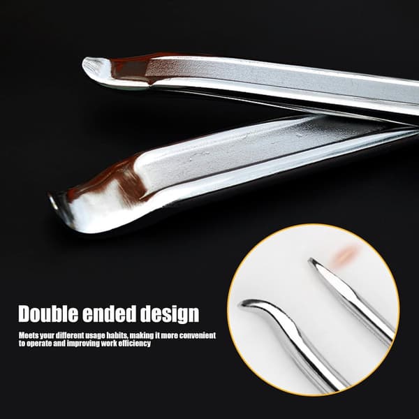 Motorcycle Tire Repair Tool Kit, 3 Pieces 30 cm, Tire Iron and Rim Protector Kit, Silver