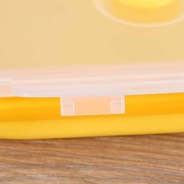 500ml Silicone Collapsible Portable Lunch Box Bowl Foldable Food Storage Container Yellow