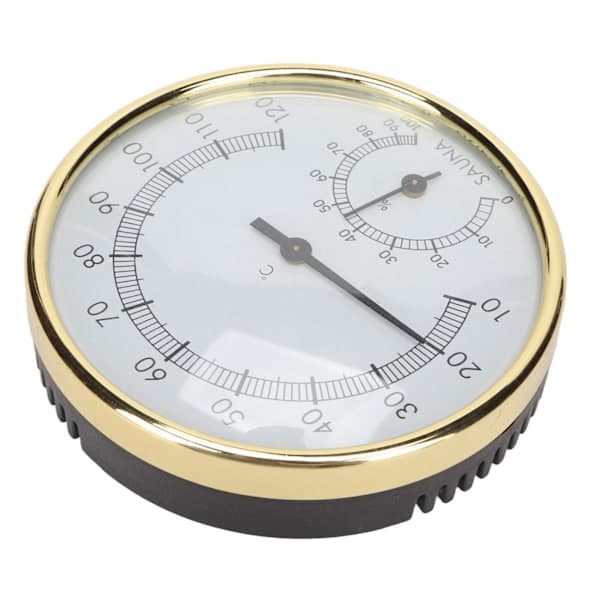 Sauna Thermometer Wall Mounted Clear Scale Physical Induction Stainless Steel Hygrometer