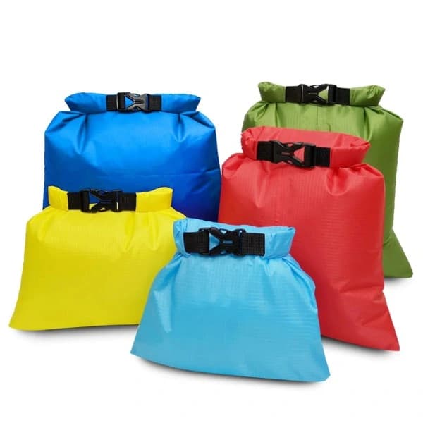 5-pack Waterproof Bag Set Storage Bag with Roll Top for Skating Camping Boating Sailing Surfing Fishing