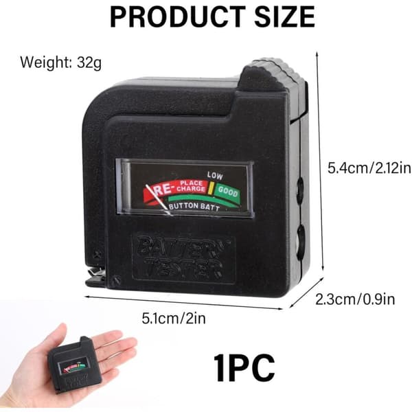 Digital Batteritester BT860 Universal til AA AAA C D 9V Knapcellebatterier Præcis Analog Display Bærbar Miljøvenlig