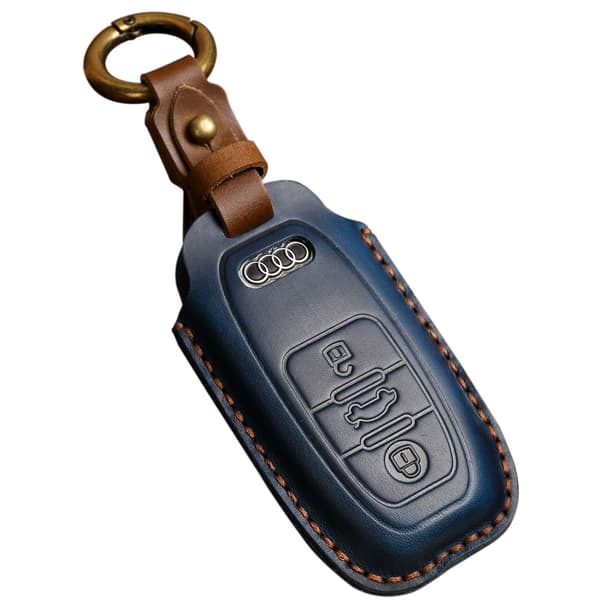 Nyckelskydd passar Audi A6 nya Q3 skydd Q5 läder A3 enknapps startmodell endast