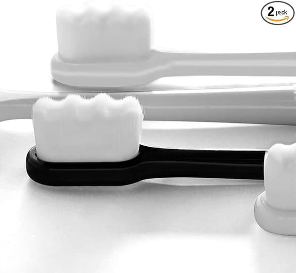 Extra Soft Toothbrush - 2 Pack, Ultra Thin Bristles for Adults