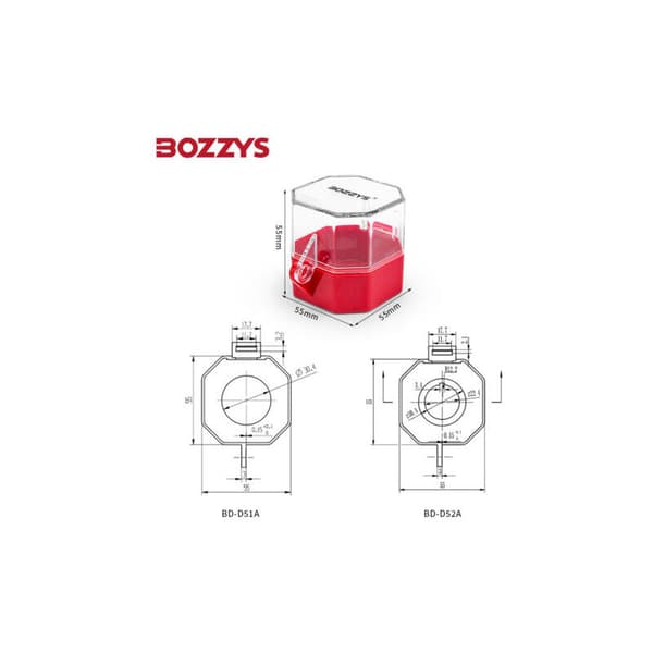 BD-D52A Nödstoppsbrytare Låsskydd - Inre diameter för installationshål: 30 mm