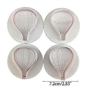 4 stk. Kageforme Luftballonformede Miljøvenlige 3D-printede Bageværktøjer Kageforme DIY Kageforme