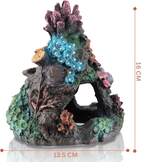 Korallrev med flere grotter, grotte akvarium dekorasjon