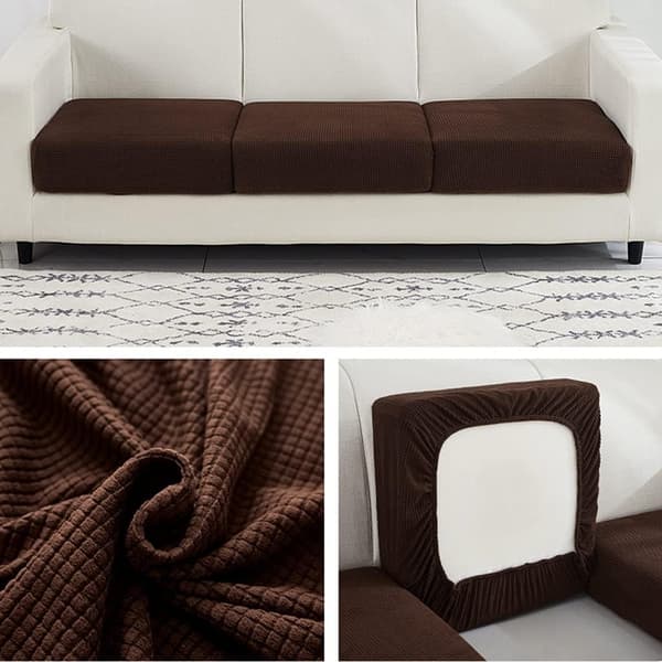 Elastisk sofaputebeskyttelse, møbelbeskyttelse, sofatrekk, støvbeskyttelsesmøbler (Farge: Brun, Størrelse: S (50-65 cm)).