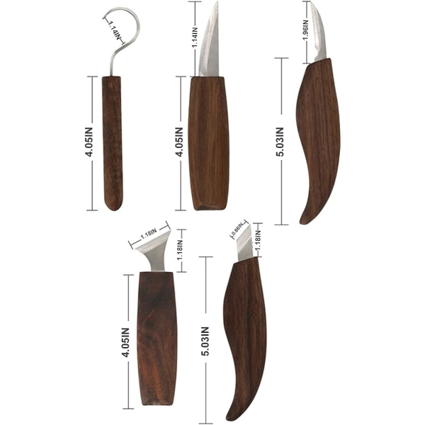 i 1 knivset för träbearbetning Handsnidad träsnideri Modell Verktyg Hantverk Träsnideri Sked Sniderkniv