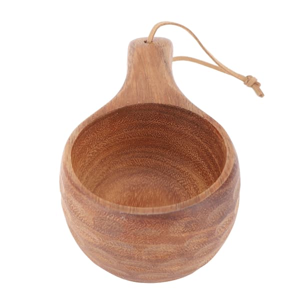 Wooden Coffee Cup 220ML Eco-Friendly Portable Heat Insulating Coffee Cup with Comfortable Grip for Home Turtle Thin Handle