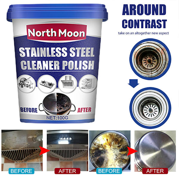 Kitchen Utensil Cleaner Multi-purpose Stainless Steel Cleaning Paste Remove Stains