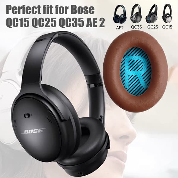 Øreputer for Bose QC15 QC25 QC35 AE 2 Brun Brun Brown