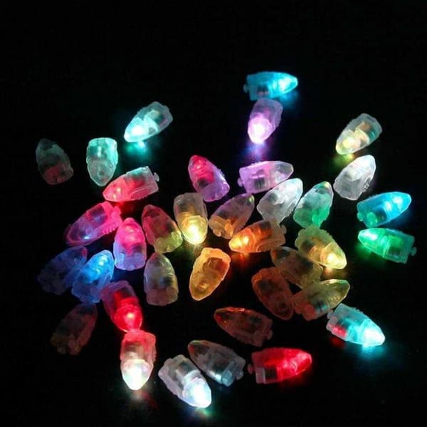 100 stk. innovativ form ballonlampe LED lysende lampe til hjemmefest bryllupsdekoration farverig blitz