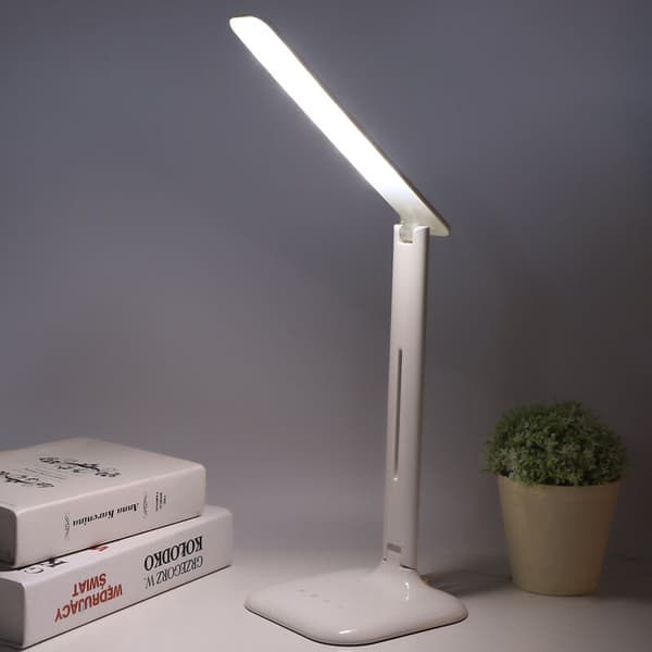 LED-bordlampe dimbar USB-ladeport 5 lysmoduser leselampe