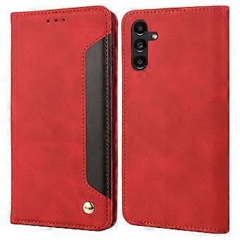 Mobiltelefonfodral för Samsung Galaxy A55 5G i PU-läder, stötsäkert, plånboksdesign (Stil C)